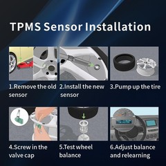 TPMS Sensor Tire Pressure Sensor Set of 4 Compatible with F150 Mustang Explorer