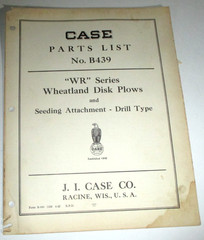 Case WR Series Wheatland Disk Plow Parts List Catalog Manual Book 4-42 ORIGINAL!