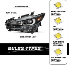 Headlight Assembly Without AFS for 2022-2024 CX-5 Full LED Driver Left Side