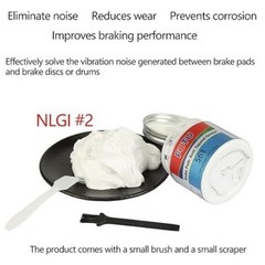 Brake Pads Anti-Squeal Grease – Wheel Cleaner for Car Silicone Paste (4 Oz x 1-P