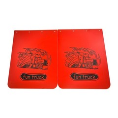 2PCS 24×30 Red HD Polymer Mud Flaps Semi Truck Tractor Trailer 1/5″ Thick