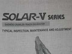 DAEWOOD SOLAR SERIES 5 V EXCAVATOR GENERAL MAINTENANCE PROCEDURES SERVICE MANUAL