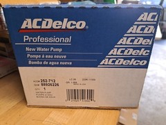 GENUINE GM Water Pump ACDelco 252-712 GM 88926226