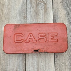 OEM Case Tractor Embossed Orange Tool Box Read