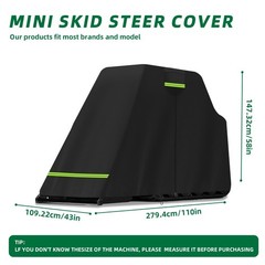 Cabbed Skid Steer Cover – 600D Rain,Snow,UV,Protection Full Skid Steer Cover …