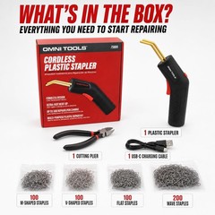 Cordless Hot Stapler Repair Kit, 4.0Ah Rechargeable Plastic Welder, USB-C Fast