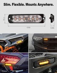 UTV Turn Signal Kit with 110dB Horn, Plug and Play, Pre-Wired UTV ATV Blinker…