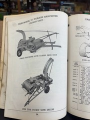 VINTAGE CASE MODEL C FORAGE HARVESTER PARTS CATALOG NO. D250 1952 tractor 120 Pg
