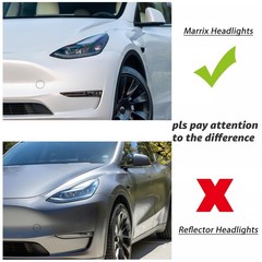 Passenger Side LED Headlight Assembly Tesla Model 3 2021-2023 Y 2021-2024 Chrome
