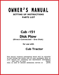 McCormick CUB-151 Manual Farmall Cub Rear Semi-Mount Disc Turning Plow IH