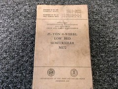 1955 War Department M172 Low Bed Semitrailer Owner Service Repair Manual