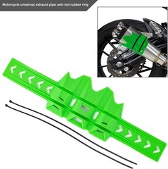 Motorcycle Universal Exhaust Heat Shield Cover Muffler Pipe Guard Color: green