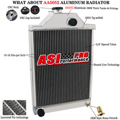 4-Row Aluminum Radiator For Massey Ferguson 165 175 180 3165 506244M91 194701M91