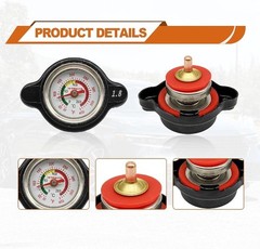 1.8 Bar Radiator Cap 25.6psi High Pressure Radiator Cap with Temperature Gauge C