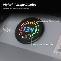 SUNAPEX 12V/24V Trolling Motor Smart Battery Box Power Center with USB and DC US