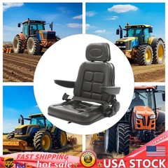 35°-180° Adjustable Tractor Seat Universal Forklifts Chair PVC Harvester Seating