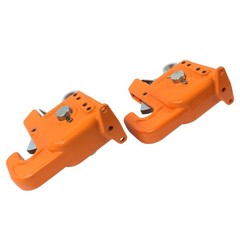 Orange Easy Change Quick Hitch w/Stabilizer Bar for Category 2 Tractor/Implement