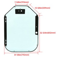 Fits Bobcat M Series S450 S510 S530 S550 S570 S595 Skid Front Door Glass 7120401