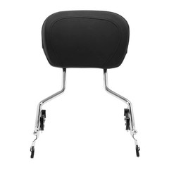 Chrome Detachable Sissy Bar Backrest Pad & Luggage Rack for Touring 2009-2025