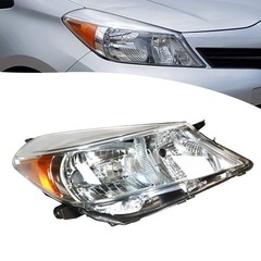 Toyota Yaris/Vitz 12-14 Hatch Halogen Headlight Black Clear Lens Right Pass Side