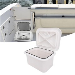 Large Boat Marine Embodded Storage Box w/Deck Cover Hatch Lid For Bait Fishing