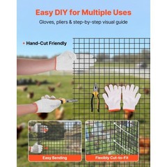 Hardware Cloth 24 in x 50 ft, 1/2 in 19 Gauge Galvanized Wire Mesh Roll, Weather