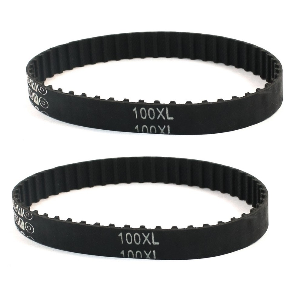 2 Pcs 100XL 10″ Girth 50T Black Rubber Synchro Machine Timing Belt Replacement