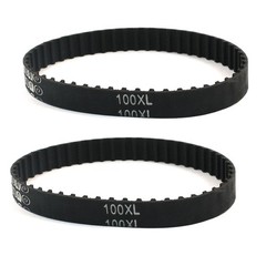 2 Pcs 100XL 10″ Girth 50T Black Rubber Synchro Machine Timing Belt Replacement