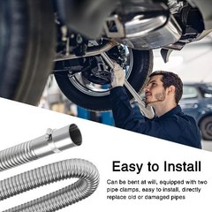 1 Inch Stainless Steel Exhaust Hose, 60CM/23.6 Inch Flexible Size: 23.6in/60cm