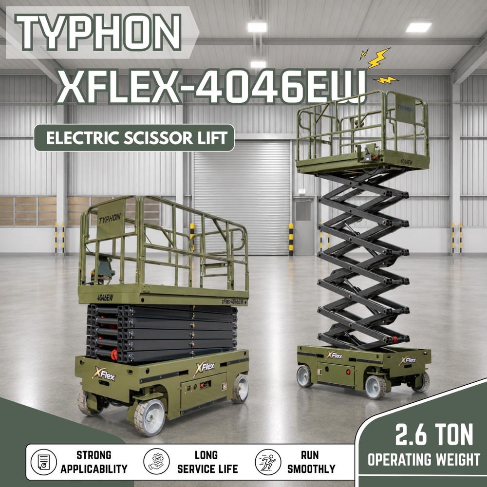 2026 XFLEX 4046EW 4WD ELECTRIC SCISSOR LIFT VERTICAL 40 FEET MANLIFT 705lbs LOAD
