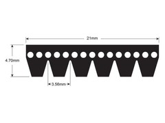 Multi-Rib Serpentine Belt 6PK2550 for Ford New Holland Tractors