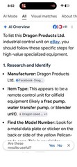 Dragon Products Ltd, Oilfield Engine & Transmission Remote Control Panel Unit