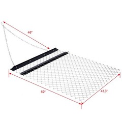Drag Harrow 3.6 x 5ft Lawn Rake Chain Harrow for ATV UTVs Lawn Tractors Leveling