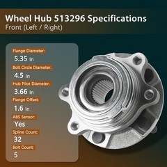 11.65/11.46 Brake Kit Drilled Slotted Rotors Pads Hub 07-13 Nissan Altima