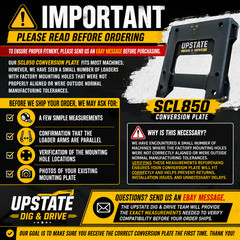 Mini SkidSteer Quick-Attach Plate SCL EINGP HURRICANE to Toro/Dingo Universal