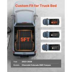 TPE Truck Bed Mat for Colorado/Canyon 2023-2026 5FT Bed