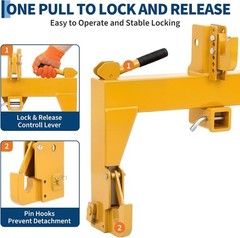 3-Point Quick Hitch Adapter for Category 1-Attachment for Tractor Steel 3000lbs