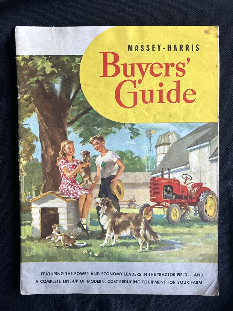 Vtg Massey Harris Buyer Guide Tractor Brochure 22 30 44 55 Pony Plow Combine