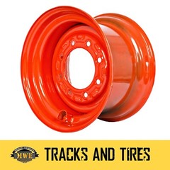 9.75X16.5 Rim/Wheel for 12-16.5 Tire – Bobcat Orange Color 6 3/4″ Offset