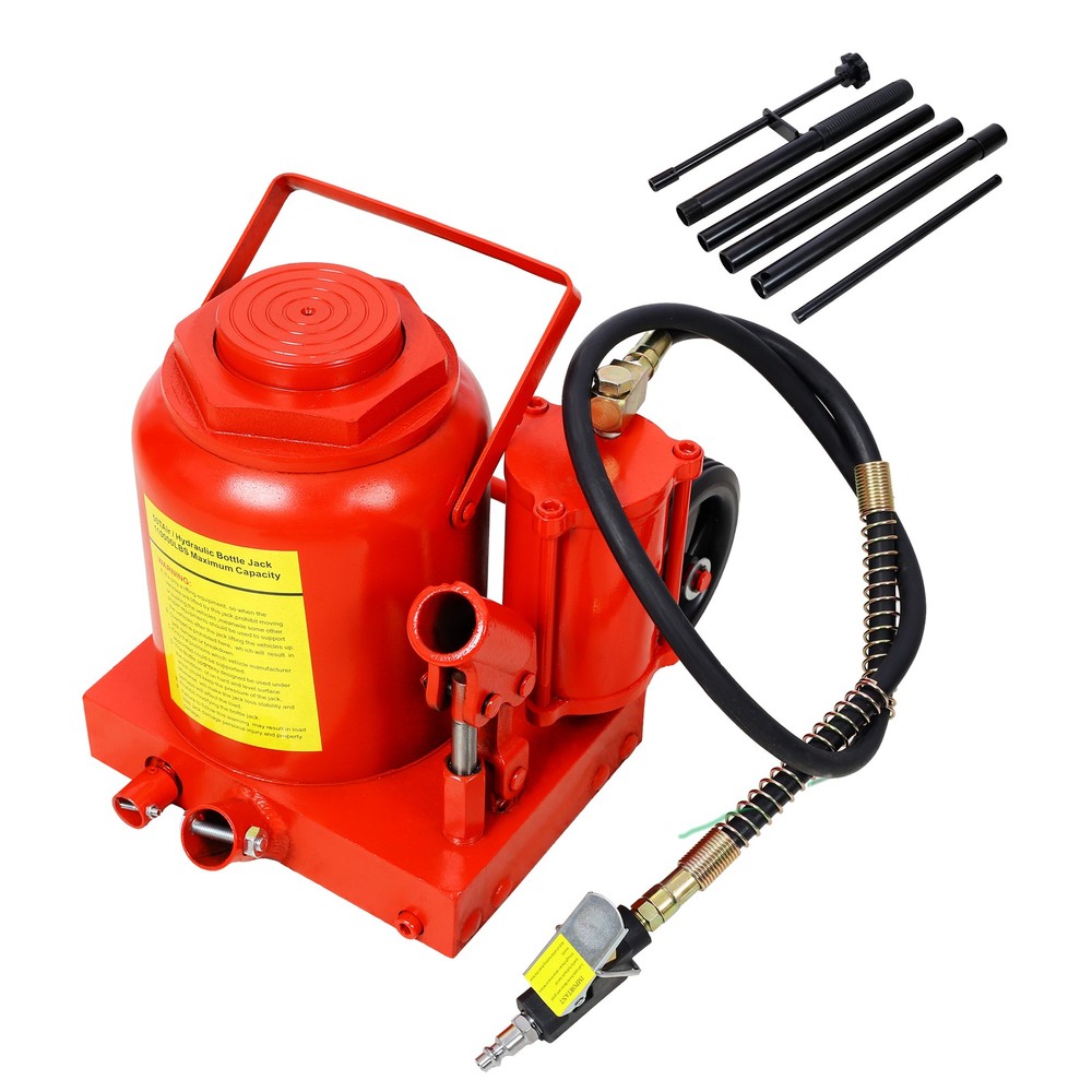 50 Ton（1000,000LBS） Air Hydraulic Bottle Jack w/ Pneumatic & Manual Hand Pump
