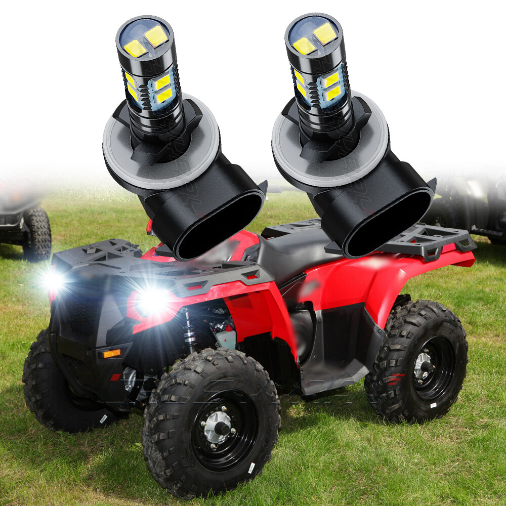 2 Super Bright LED Headlamp Bulbs for Polaris ATV 2013 SPORTSMAN 400 HO 4X4: USA
