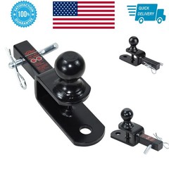 TOPTOW ATV/UTV Trailer Hitch 2-Inch Ball Mount, Clevis Pin, Universal Fit