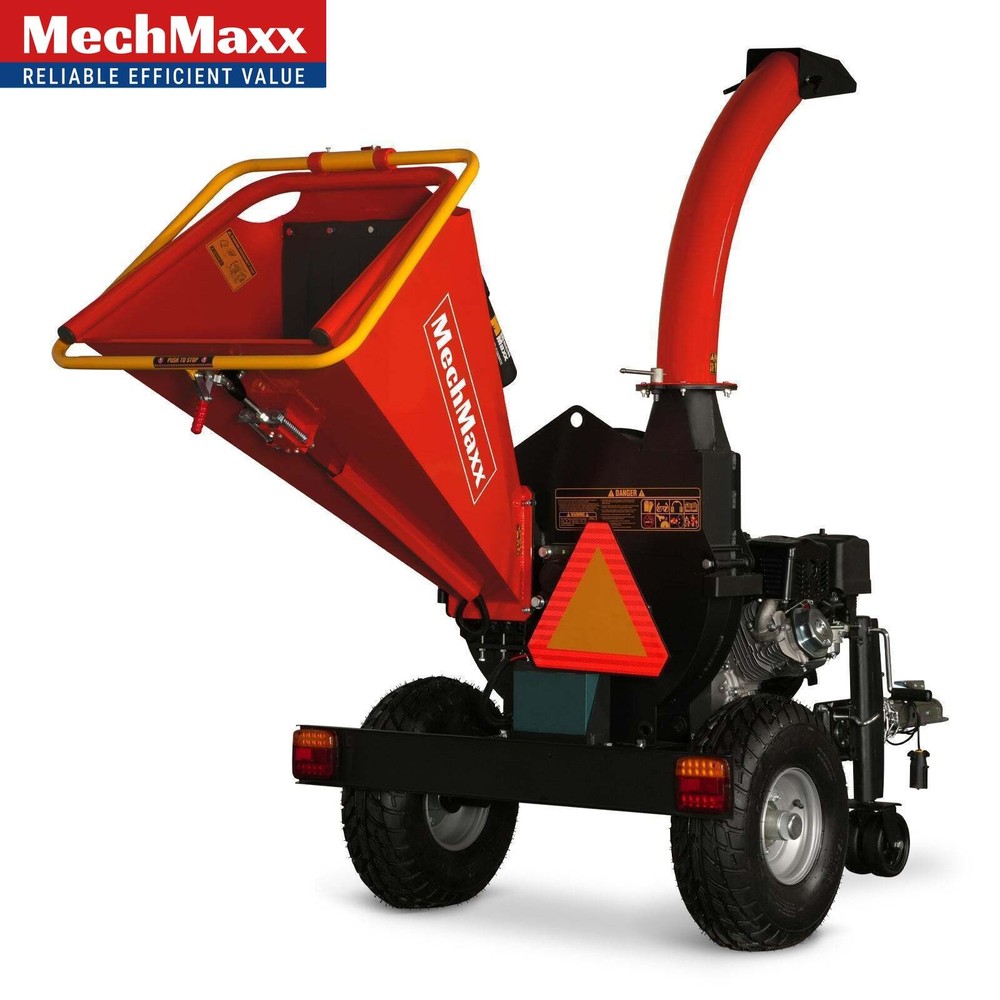 MechMaxx 420cc 15hp Engine Powered 5” Wood Chipper With Taillight/Towbar, P4205