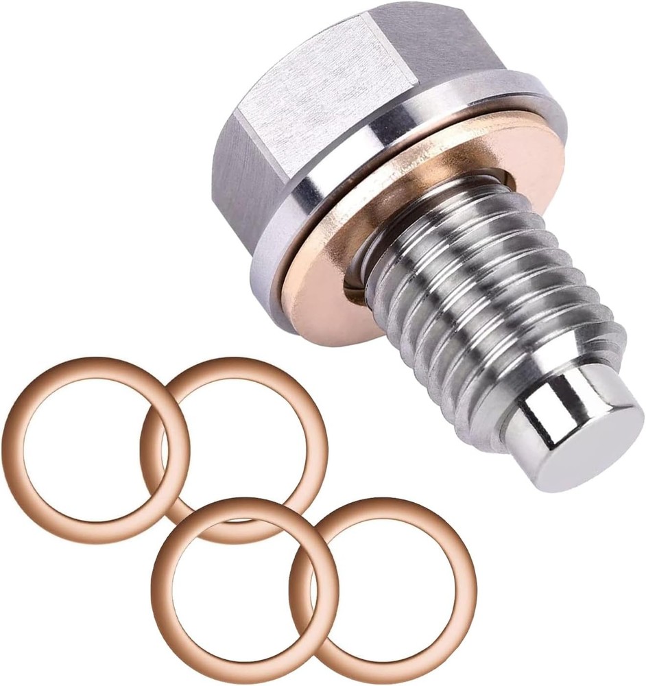 M14 x 1.5 Magnetic Oil Drain Plug, Stainless Steel Engine Magne Color: M14x1.5