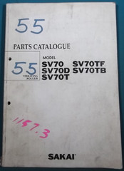 SAKAI SV70 SV70D SV70T SV70TF SV70TB ROLLER COMPACTOR PARTS MANUAL BOOK CATALOG