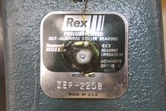 REX Pillow Block Self Aligning Bearing ZEP2208 2-1/2″ Bore New Old Stock USA