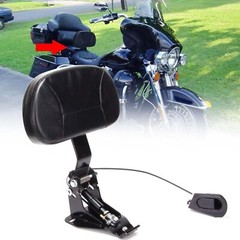 Adjustable Rider Backrest For Harley Davidson, One-Button Angle Adjustment Fr…