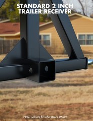 3 Point 2 Inch Trailer Hitch Receiver for Category 1, Heavy-Duty Tractor Hitch
