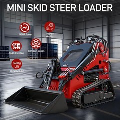 HT Mini Skid Steer Loader Tracked 13.5HP B&S EPA Gas Engine for Gardens Farming