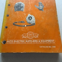 Auto Electric Suppliers & Equip. Domestic Electrical Identification Catalog D94